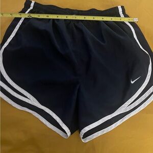 Nike Women's Navy and White Athletic Shorts